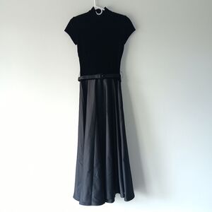 Vintage 1990's Tadashi Saks 5th Avenue Formal Black Dress 10 Petite Made in USA